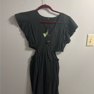 Rails Black Backless Cutout V-Neck Dress